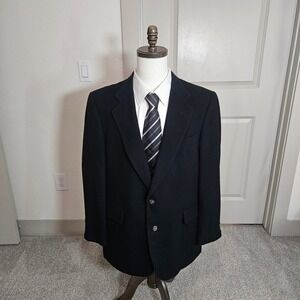 Jos. A. Bank Mens Black 100% Camel Hair Sport Coat Blazer Made in USA 42R